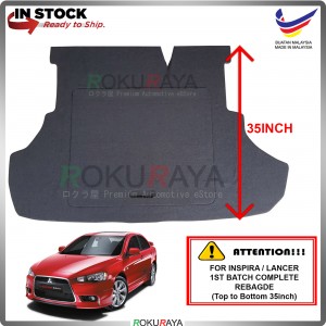 Mitsubishi Lancer Proton Inspira CBU (1st Gen) (35 Inch) Custom Fit 15mm Rear Bonnet Spare Tyre Tire Tayar Cover Back Hard Board Papan (Carpet Wrapped)